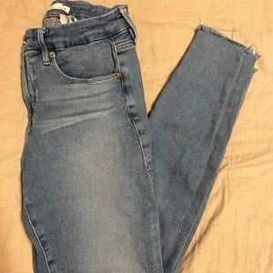 Good American Light Blue Ankle Jeans